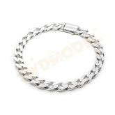 Wholesale Miami Cuban Chain Jewelry Products: 24K/18K Gold, 925 Silver Hollow One-Piece ChainsSWDB-075-W8.5-092