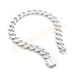 Wholesale Miami Cuban Chain Jewelry Products: 24K/18K Gold, 925 Silver Hollow One-Piece ChainsSWDB-075-W8.5-092