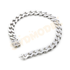 Wholesale Miami Cuban Chain Jewelry Products: 24K/18K Gold, 925 Silver Hollow One-Piece ChainsSWDB-075-W8.5-092