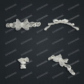 Jewelry set Filigree Bracelet White Wax Casting Resin 3D Printing Service CNF802-B