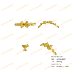 Jewelry set Filigree Bracelet White Wax Casting Resin 3D Printing Service CNF80-B