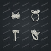 Jewelry set Filigree Ring White Wax Casting Resin 3D Printing Service CNF802-R
