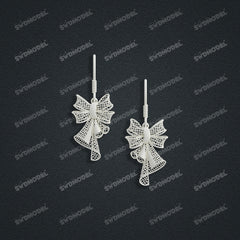 Jewelry set Filigree Earrings White Wax Casting Resin 3D Printing Service CNF803-E