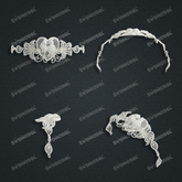 Jewelry set Filigree Bracelet White Wax Casting Resin 3D Printing Service CS03T-001ap-B