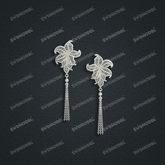 Jewelry set Filigree Earrings White Wax Casting Resin 3D Printing Service CS03T-001ap-E