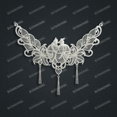 Jewelry set Filigree Necklace White Wax Casting Resin 3D Printing Service CS03T-001ap-N