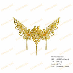Jewelry set Filigree Set White Wax Casting Resin 3D Printing Service CS03T-001ap