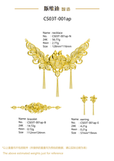Jewelry set Filigree Set White Wax Casting Resin 3D Printing Service CS03T-001ap