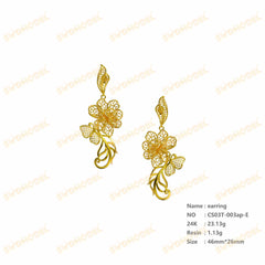 Jewelry set Filigree Earrings White Wax Casting Resin 3D Printing Service CS03T-003ap-E