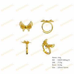Jewelry set Filigree Ring White Wax Casting Resin 3D Printing Service CS03T-003ap-R