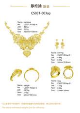 Jewelry set Filigree Set White Wax Casting Resin 3D Printing Service CS03T-003ap