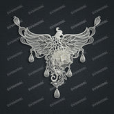 Jewelry set Filigree Necklace White Wax Casting Resin 3D Printing Service CS03T-004ap-N
