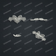Jewelry set Filigree Set White Wax Casting Resin 3D Printing Service CS03T-005ap