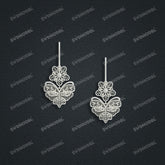 Jewelry set Filigree Earrings White Wax Casting Resin 3D Printing Service CS03T-005ap-E