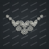 Jewelry set Filigree Necklace White Wax Casting Resin 3D Printing Service CS03T-005ap-N