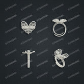 Jewelry set Filigree Ring White Wax Casting Resin 3D Printing Service CS03T-005ap-R