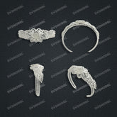 Jewelry set Filigree Bracelet White Wax Casting Resin 3D Printing Service CS03T-006ap-G