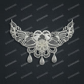 Jewelry set Filigree Necklace White Wax Casting Resin 3D Printing Service CS03T-006ap-N