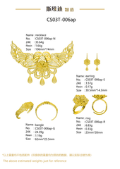 Jewelry set Filigree Set White Wax Casting Resin 3D Printing Service CS03T-006ap