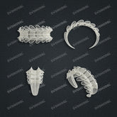 Jewelry set Filigree Bangle White Wax Casting Resin 3D Printing Service CS61G-043wt