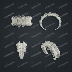 Jewelry set Filigree Bangle White Wax Casting Resin 3D Printing Service CS61G-043wt