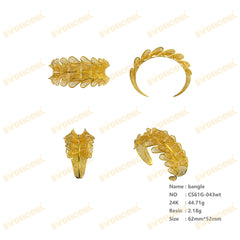 Jewelry set Filigree Bangle White Wax Casting Resin 3D Printing Service CS61G-043wt