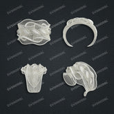 Jewelry set Filigree Bangle White Wax Casting Resin 3D Printing Service CS61G-044wt