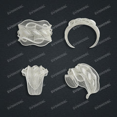 Jewelry set Filigree Bangle White Wax Casting Resin 3D Printing Service CS61G-044wt