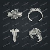 Jewelry set Filigree Bangle White Wax Casting Resin 3D Printing Service CS61G-045wt