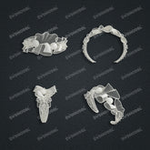 Jewelry set Filigree Bangle White Wax Casting Resin 3D Printing Service CS61G-046wt