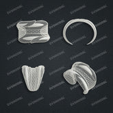 Jewelry set Filigree Bangle White Wax Casting Resin 3D Printing Service CS61G-047wt