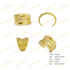 Jewelry set Filigree Bangle White Wax Casting Resin 3D Printing Service CS61G-047wt