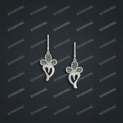 Jewelry set Filigree Earrings White Wax Casting Resin 3D Printing Service CS61T-001wt-E