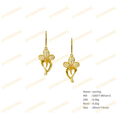 Jewelry set Filigree Earrings White Wax Casting Resin 3D Printing Service CS61T-001wt-E