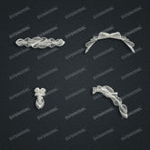 Jewelry set Filigree Bracelet White Wax Casting Resin 3D Printing Service CS61T-002wt-B