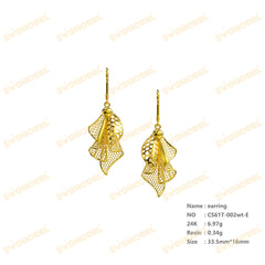 Jewelry set Filigree Earrings White Wax Casting Resin 3D Printing Service CS61T-002wt-E