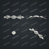 Jewelry set Filigree Bracelet White Wax Casting Resin 3D Printing Service CS03T-003wt-B