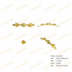 Jewelry set Filigree Bracelet White Wax Casting Resin 3D Printing Service CS03T-003wt-B