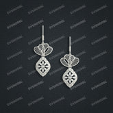 Jewelry set Filigree Earrings White Wax Casting Resin 3D Printing Service CS03T-003wt-E