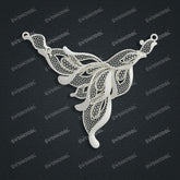 Jewelry set Filigree Necklace White Wax Casting Resin 3D Printing Service CS61T-005wt-N