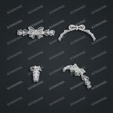 Jewelry set Filigree Bracelet White Wax Casting Resin 3D Printing Service CS03T-006wt-B