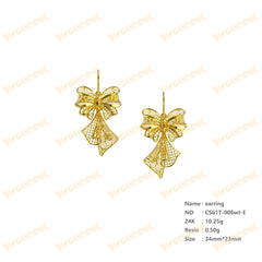 Jewelry set Filigree Earrings White Wax Casting Resin 3D Printing Service CS03T-006wt-E