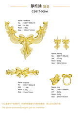 Jewelry set Filigree Set White Wax Casting Resin 3D Printing Service CS61T-006wt