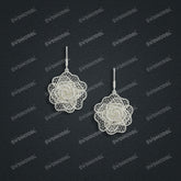 Jewelry set Filigree Earrings White Wax Casting Resin 3D Printing Service CS03T-008wt-E