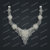 Jewelry set Filigree Necklace White Wax Casting Resin 3D Printing Service CS61T-008wt-N