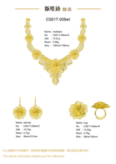 Jewelry set Filigree Set White Wax Casting Resin 3D Printing Service CS61T-008wt