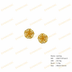 Jewelry set Filigree Earrings White Wax Casting Resin 3D Printing Service CS03T-011wt-E
