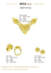 Jewelry set Filigree Set White Wax Casting Resin 3D Printing Service CS61T-011wt