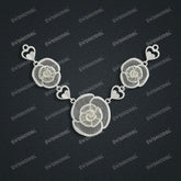 Jewelry set Filigree Necklace White Wax Casting Resin 3D Printing Service CS61T-014wt-N