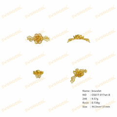 Jewelry set Filigree Bracelet White Wax Casting Resin 3D Printing Service CS61T-017wt-B